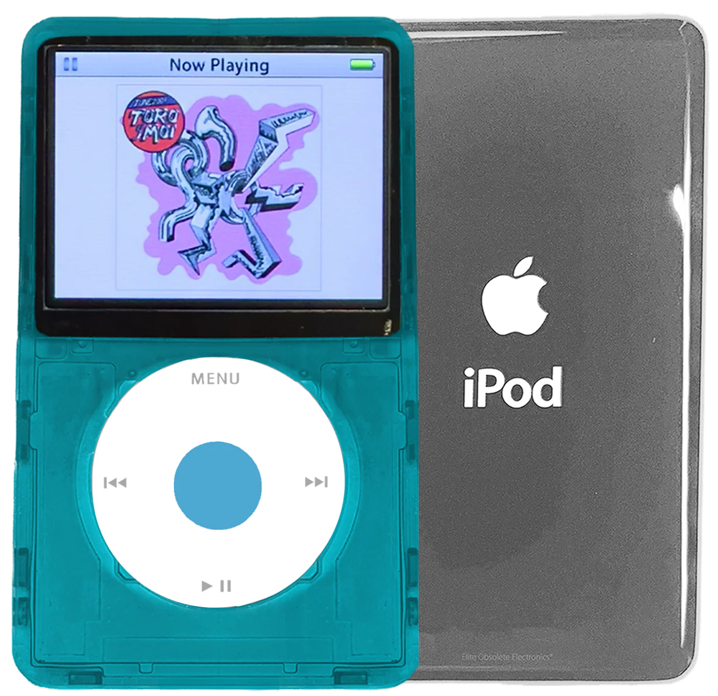 New Apple iPod Video Classic 5th 5.5 Enhanced Atomic Ocean Blue / White / Light Blue (Silver)