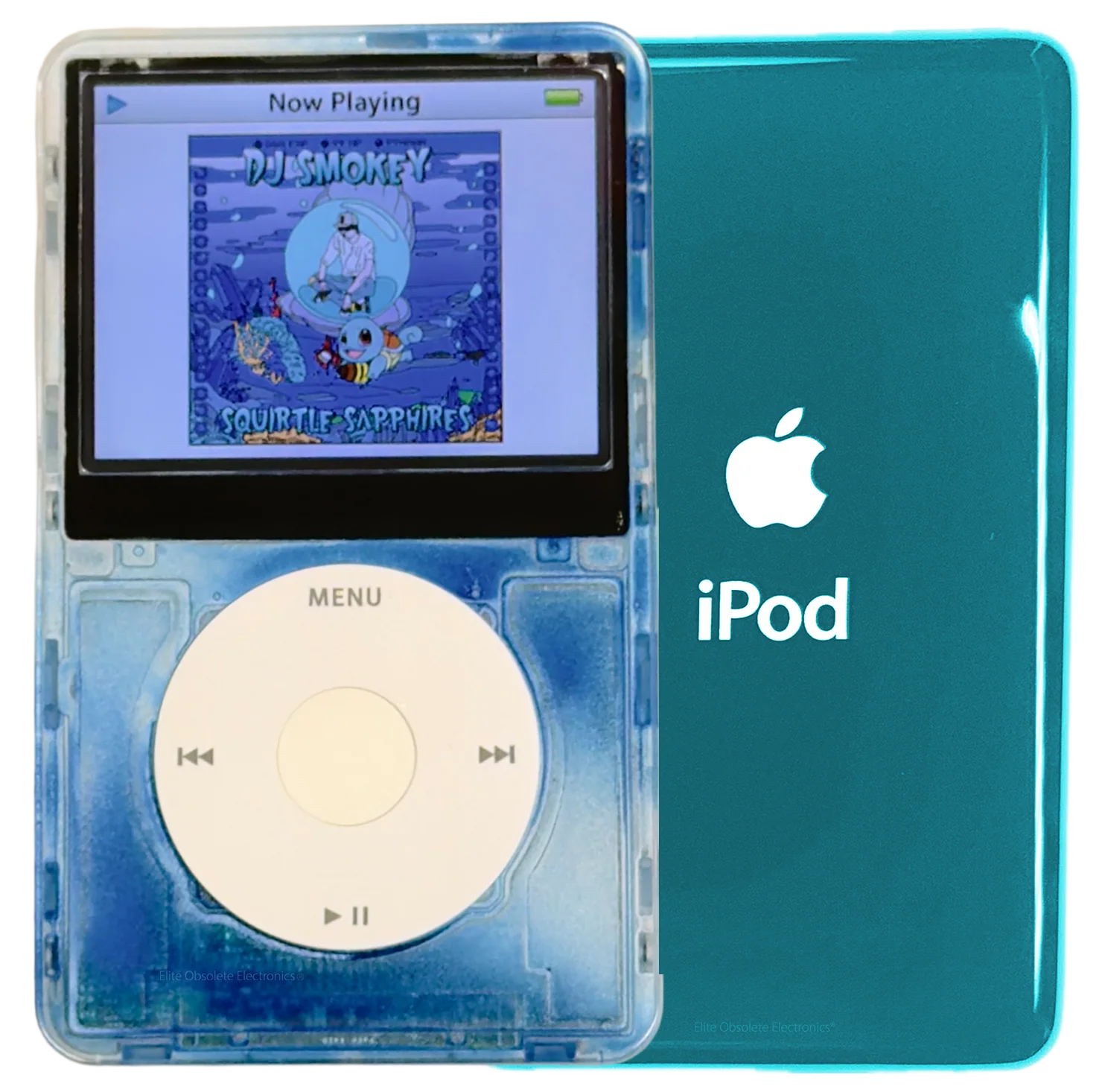 New Apple iPod Video Classic 5th 5.5 Enhanced Atomic Sky Blue Clouds / White / White (Ocean Blue)