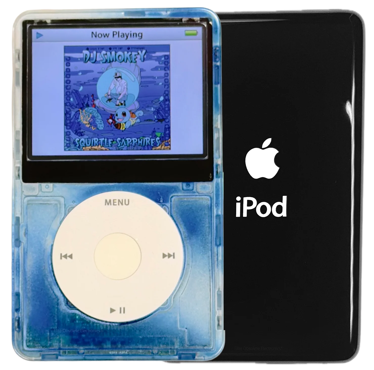 New Apple iPod Video Classic 5th 5.5 Enhanced Atomic Sky Blue Clouds / White / White (Black)