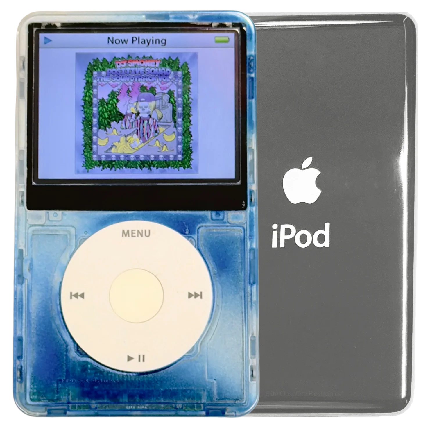 New Apple iPod Video Classic 5th 5.5 Enhanced Atomic Sky Blue Clouds / White / White (Silver)
