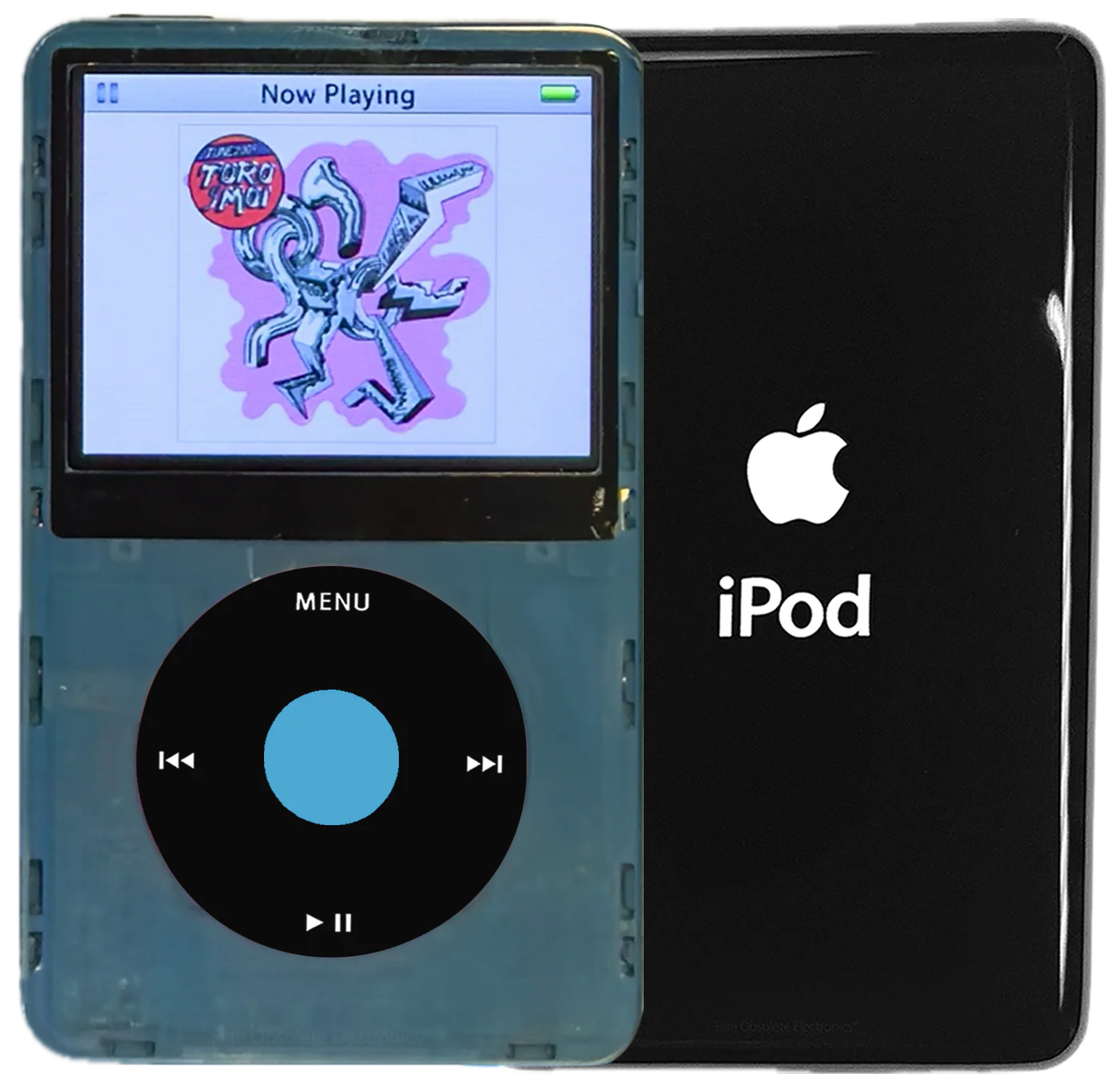 New Apple iPod Video Classic 5th & 5.5 Enhanced Atomic Sonic Gray / Black / Light Blue (Black)