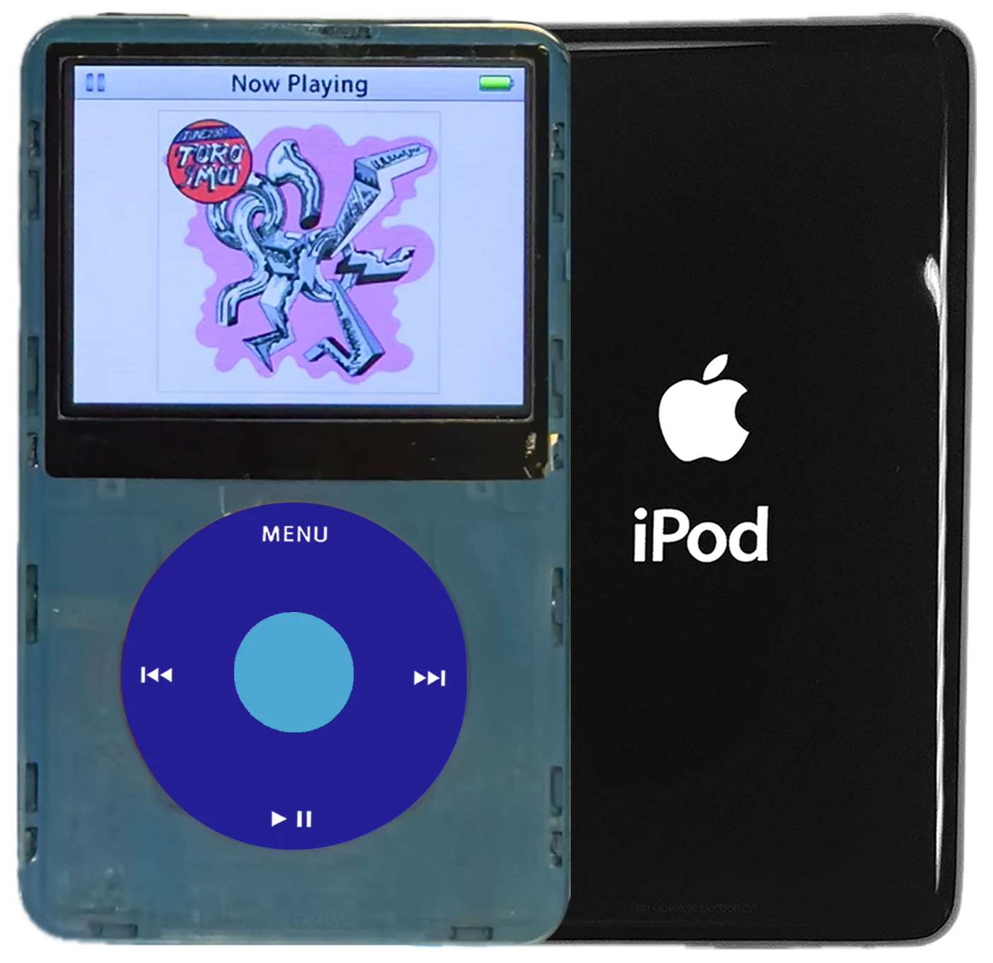 New Apple iPod Video Classic 5th & 5.5 Enhanced Atomic Sonic Gray / Blue / Light Blue (Black)