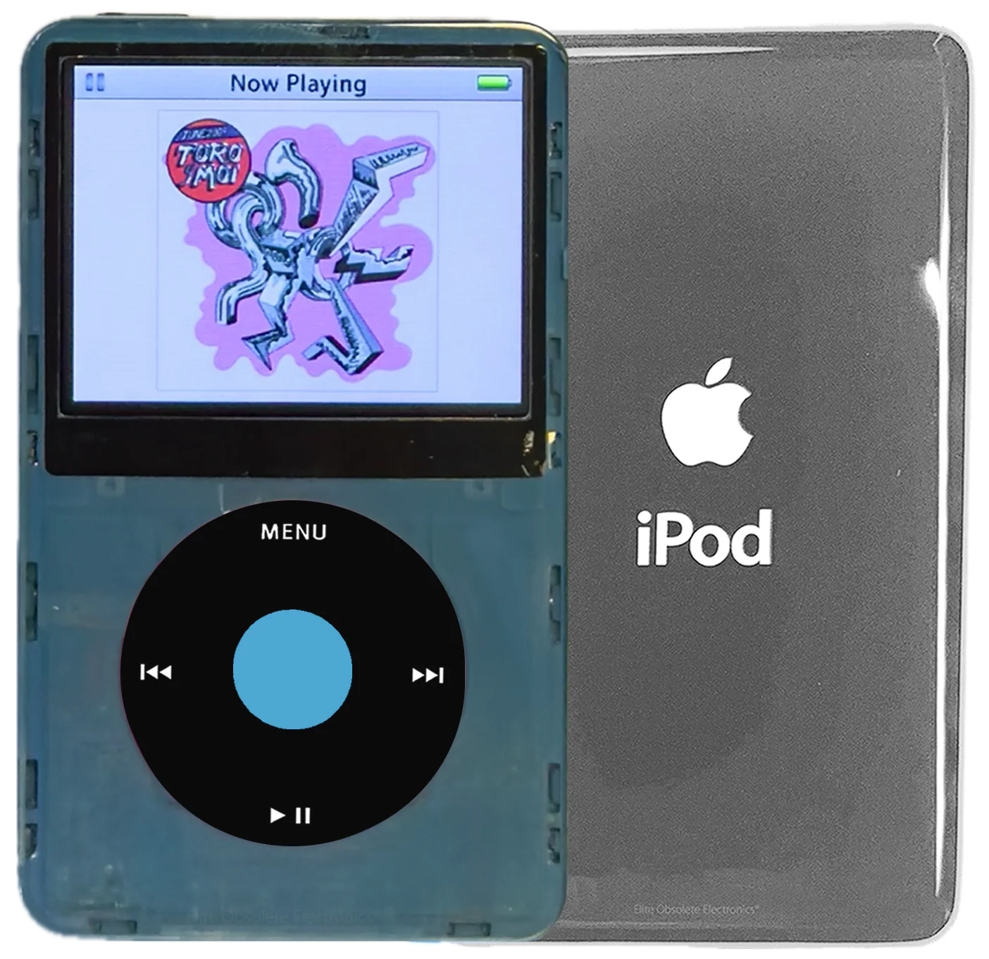 New Apple iPod Video Classic 5th & 5.5 Enhanced Atomic Sonic Gray / Black / Light Blue (Silver)