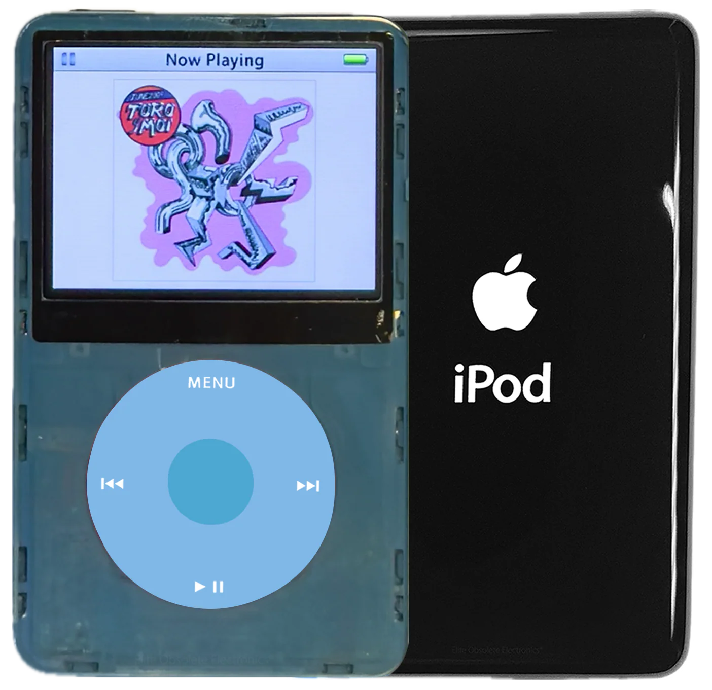 New Apple iPod Video Classic 5th & 5.5 Enhanced Atomic Sonic Gray / Light Blue / Light Blue (Black)
