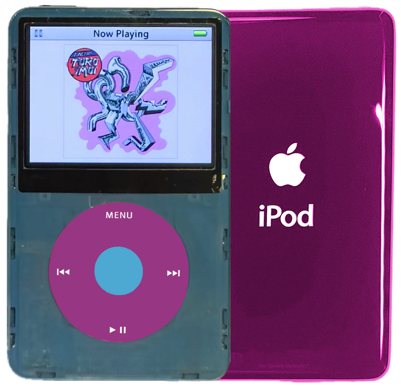 New Apple iPod Video Classic 5th & 5.5 Enhanced Atomic Sonic Gray / Pink / Light Blue (Hyper Pink)