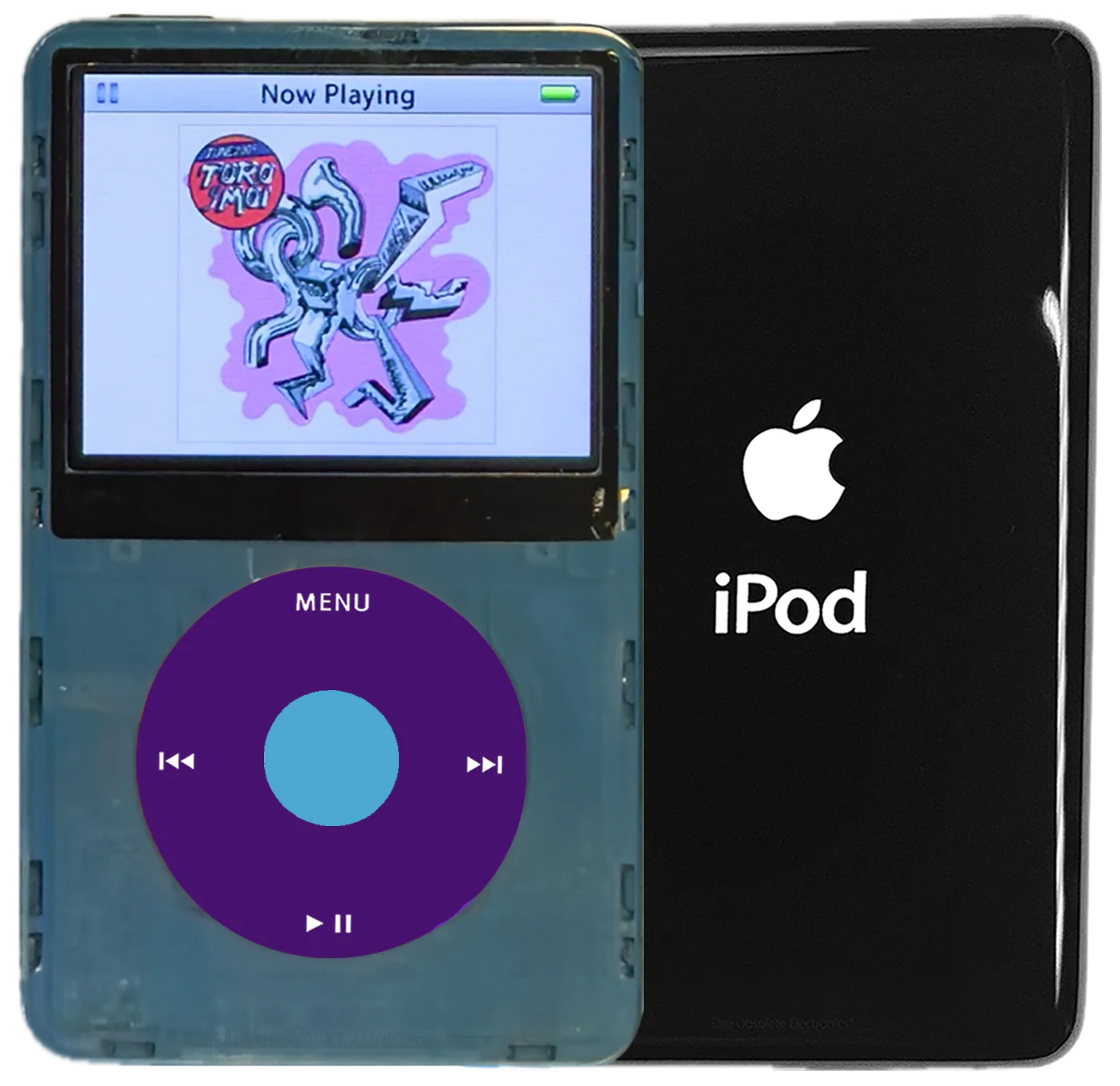 New Apple iPod Video Classic 5th & 5.5 Enhanced Atomic Sonic Gray / Purple / Light Blue (Black)