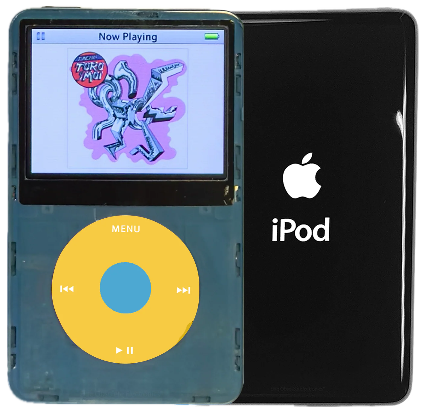New Apple iPod Video Classic 5th & 5.5 Enhanced Atomic Sonic Gray / Yellow / Light Blue (Black)