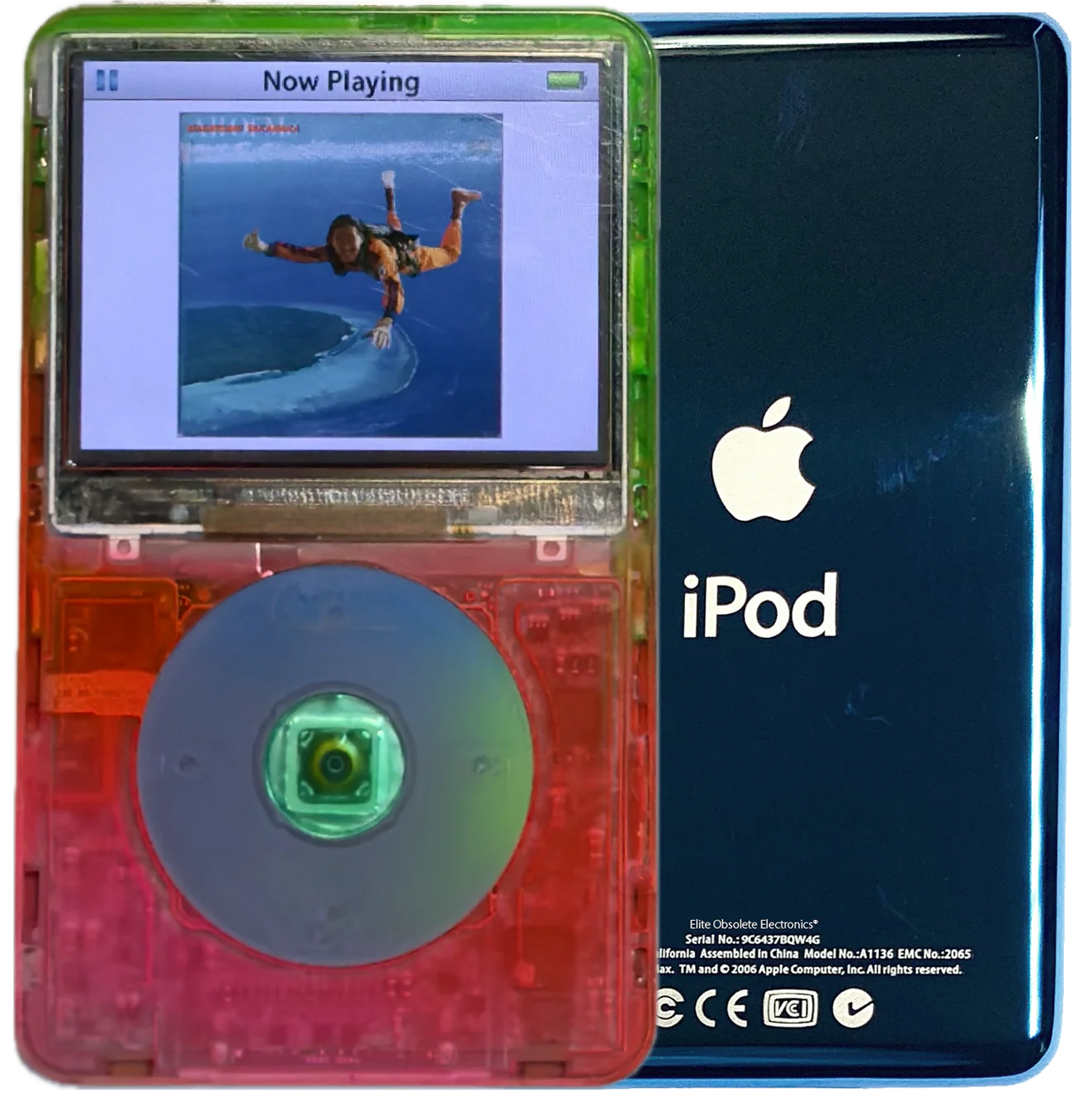 New Apple iPod Video Classic 5th & 5.5 Enhanced Atomic Watermelon / Polychrome / Atomic Clover (Aqua)
