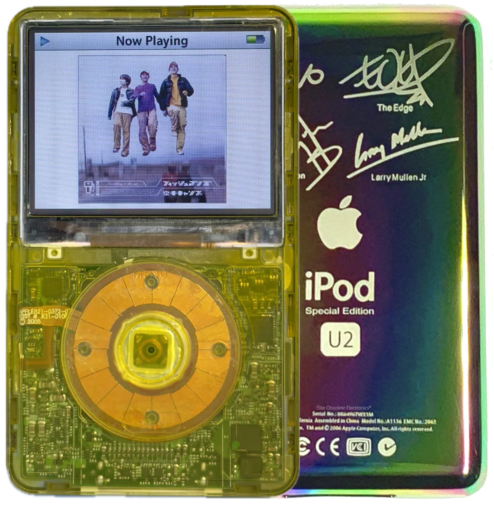 New Apple iPod Video Classic 5th & 5.5 Enhanced Atomic Yellow Beam / Atomic Yellow / Atomic Yellow (U2 Special Edition Rainbow)
