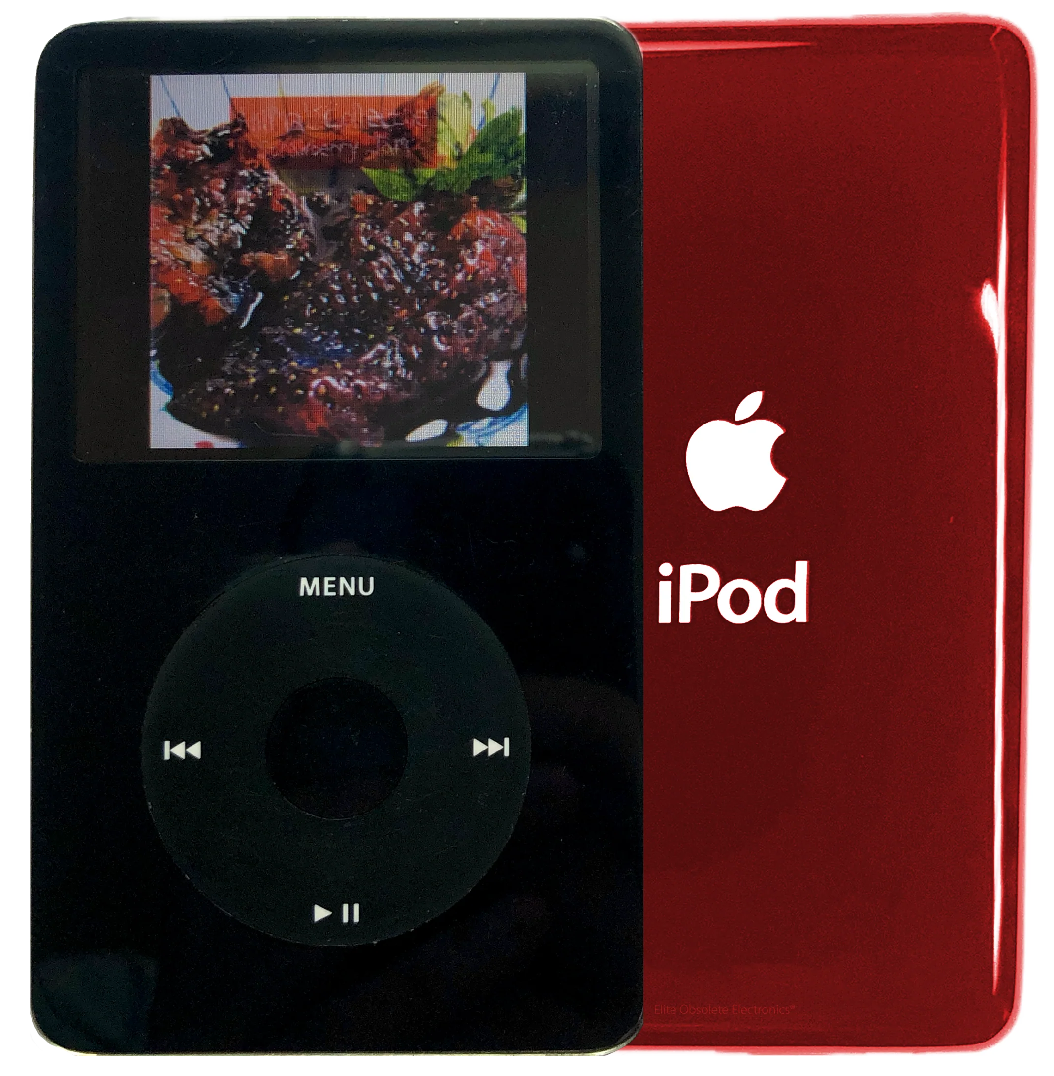 New Apple iPod Video Classic 5th & 5.5 Enhanced Black / Black / Black (Sangria Red)