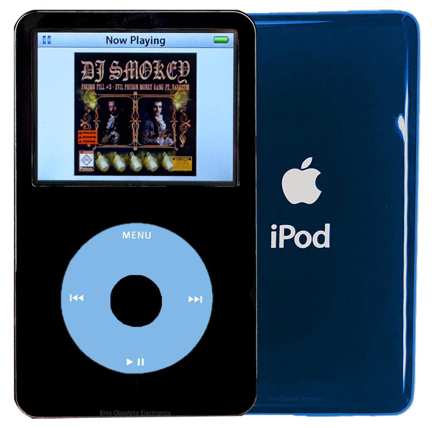 New Apple iPod Video Classic 5th & 5.5 Enhanced Black / Light Blue / Black (Aqua)