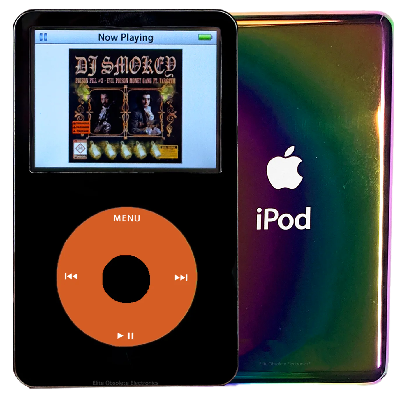 New Apple iPod Video Classic 5th & 5.5 Enhanced Black / Orange / Black (Rainbow)
