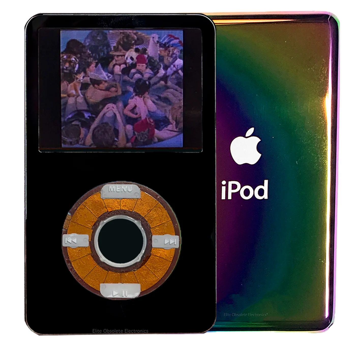 New Apple iPod Video Classic 5th 5.5 Enhanced Black / Transparent / Black (Rainbow)
