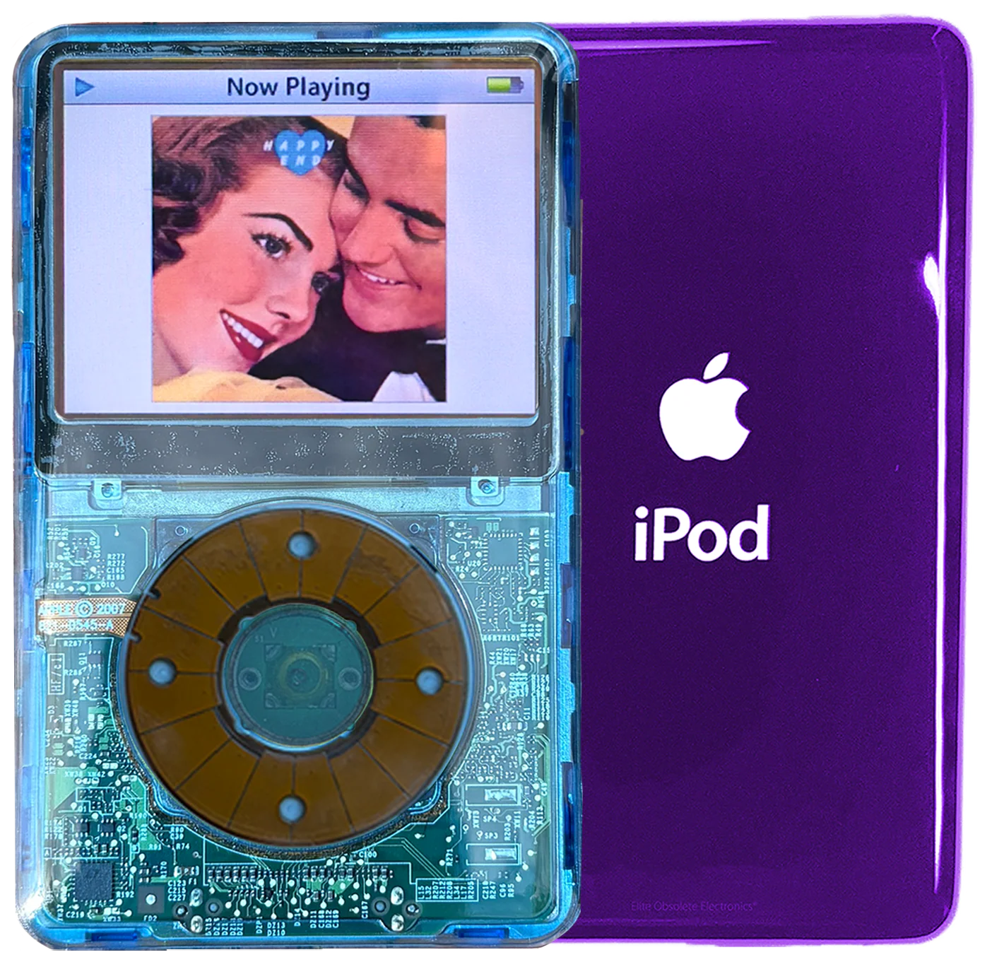 New Apple iPod Video Classic 5th & 5.5 Enhanced Blue Crystal Plastic / Blue Crystal Plastic / Blue Crystal Plastic (Midnight Purple)