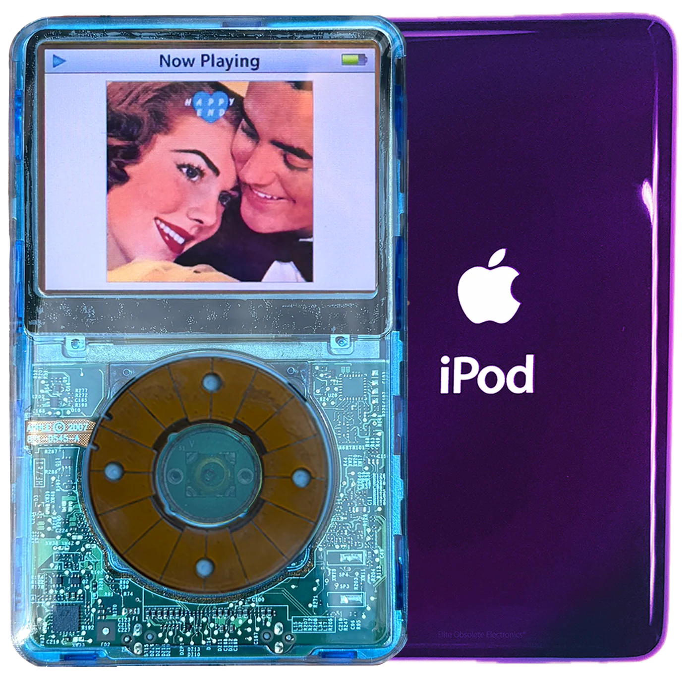 New Apple iPod Video Classic 5th & 5.5 Enhanced Blue Crystal Plastic / Blue Crystal Plastic / Blue Crystal Plastic (Ultraviolet)