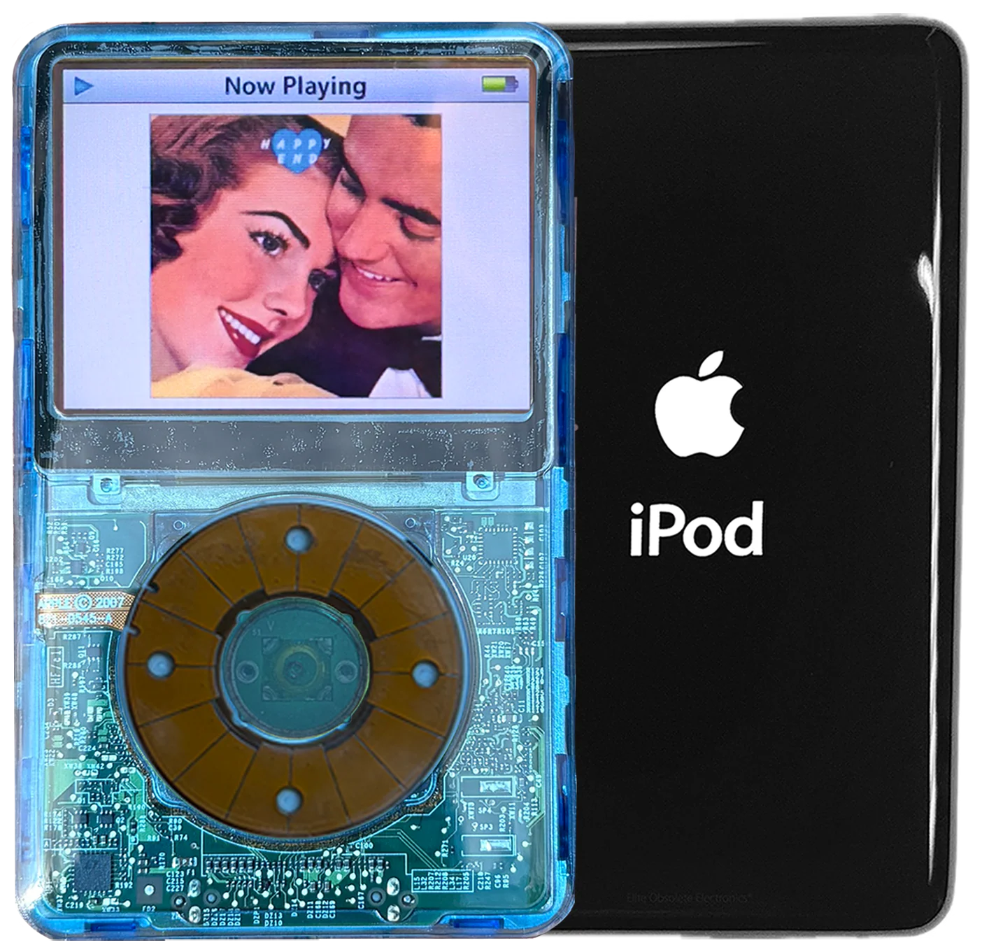 New Apple iPod Video Classic 5th & 5.5 Enhanced Blue Crystal Plastic / Blue Crystal Plastic / Blue Crystal Plastic (Black)