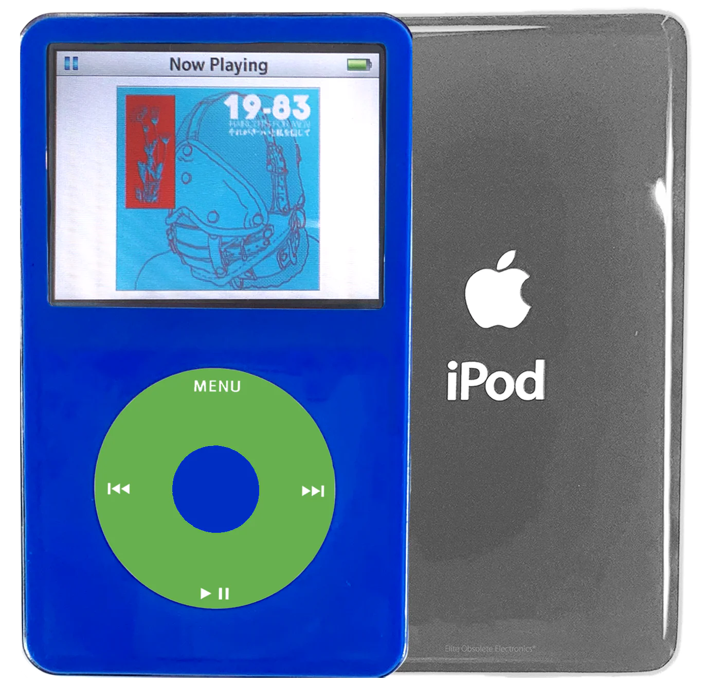 New Apple iPod Video Classic 5th & 5.5 Enhanced Blue / Light Green / Blue (Silver)