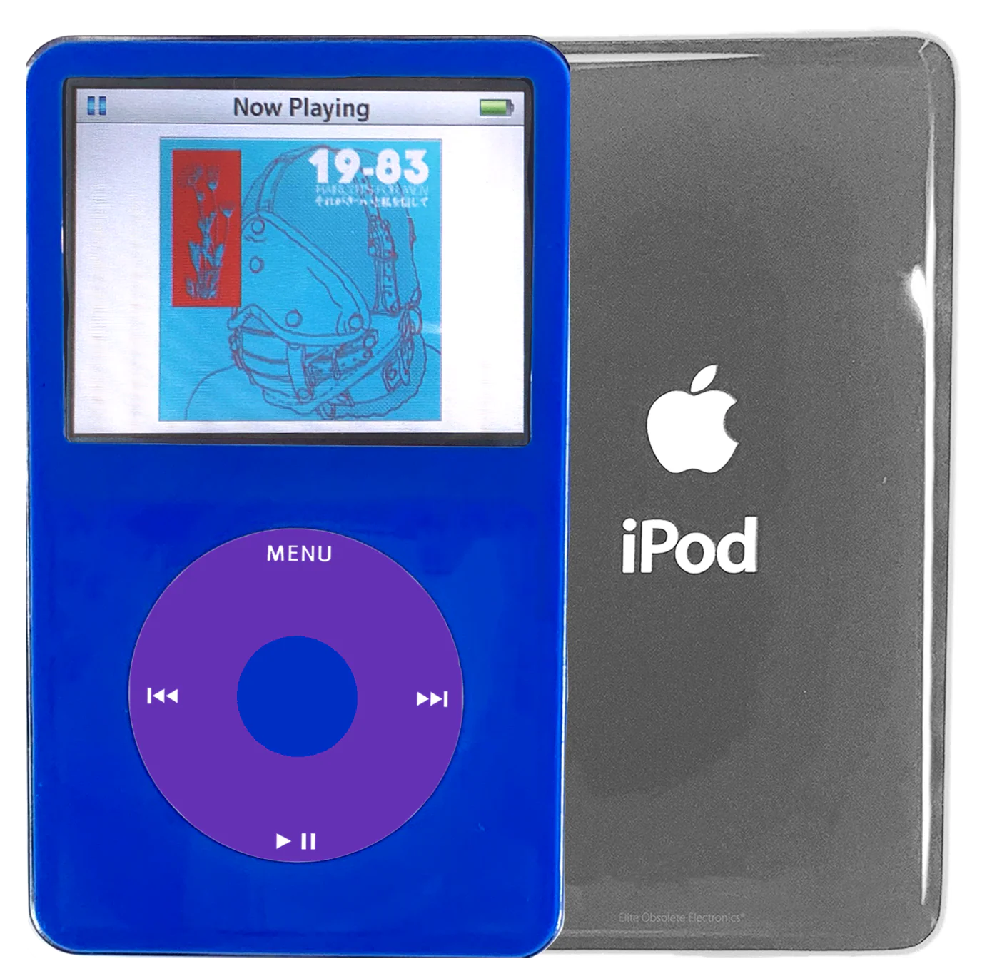 New Apple iPod Video Classic 5th & 5.5 Enhanced Blue / Purple / Blue (Silver)