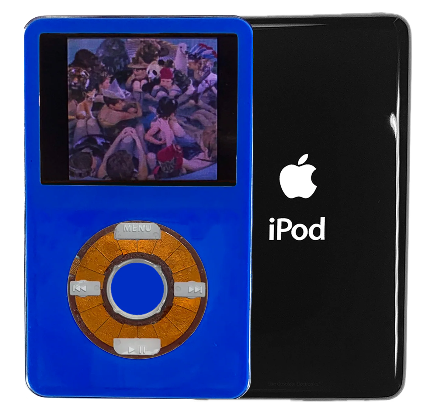 New Apple iPod Video Classic 5th 5.5 Enhanced Blue / Transparent / Blue (Black)