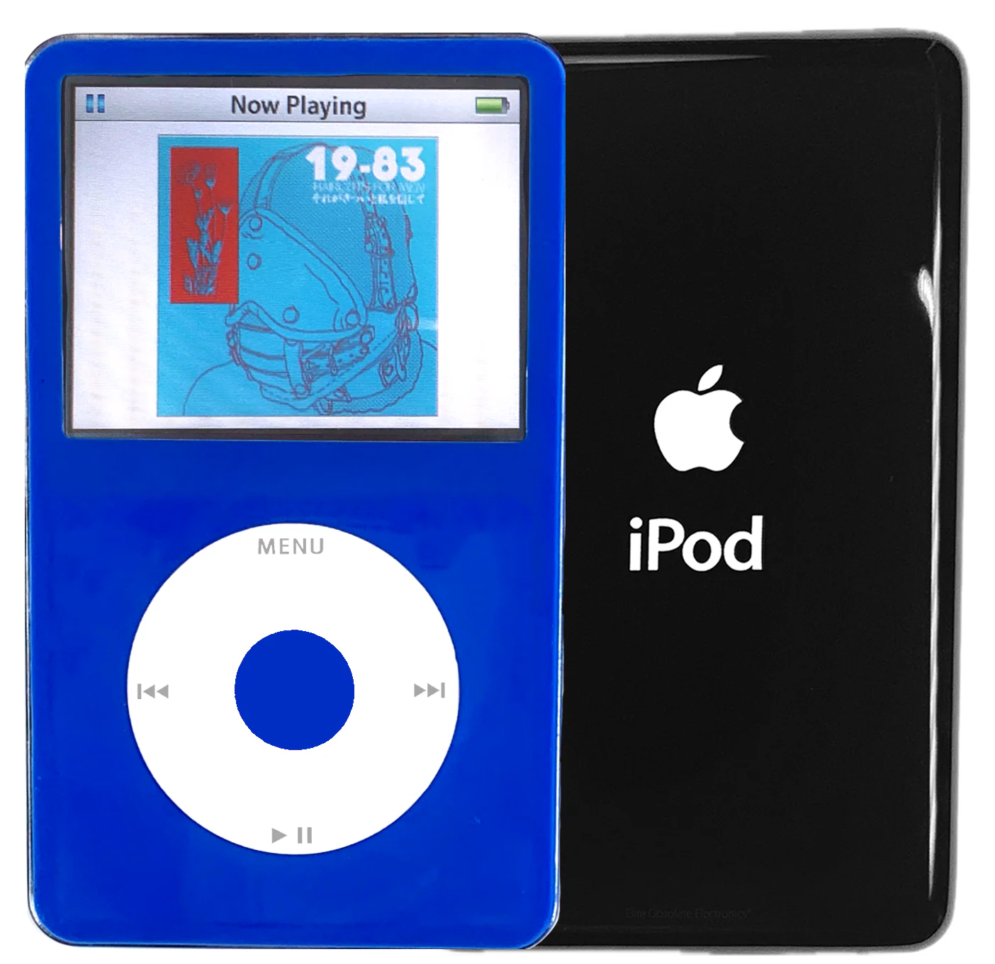 New Apple iPod Video Classic 5th & 5.5 Enhanced Blue / White / Blue (Black)