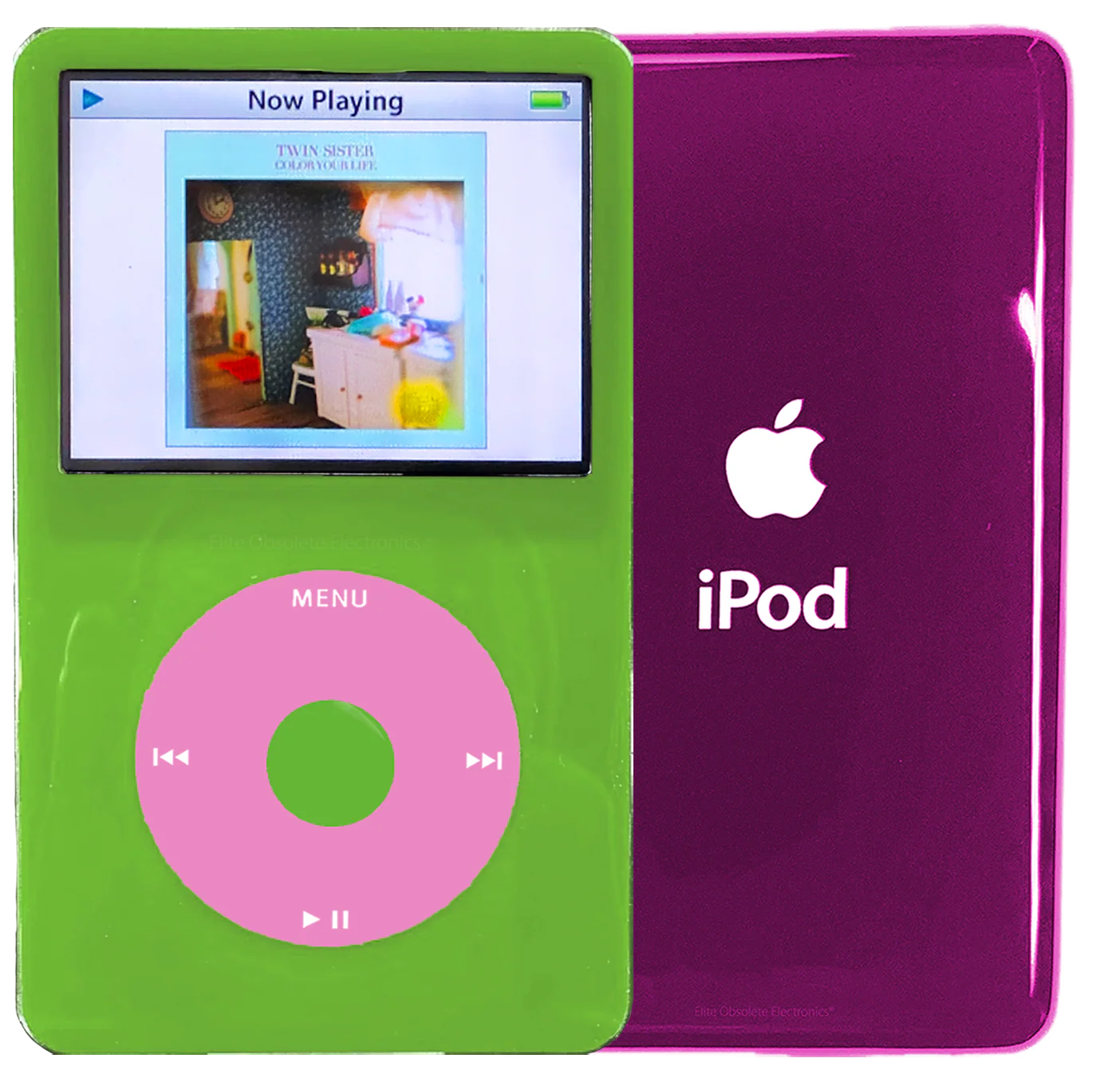 New Apple iPod Video Classic 5th & 5.5 Enhanced Green / Light Pink / Green (Hyper Pink)