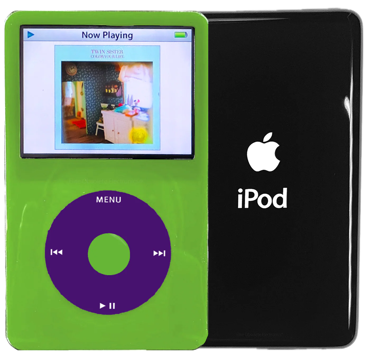 New Apple iPod Video Classic 5th & 5.5 Enhanced Green / Purple / Green (Black)