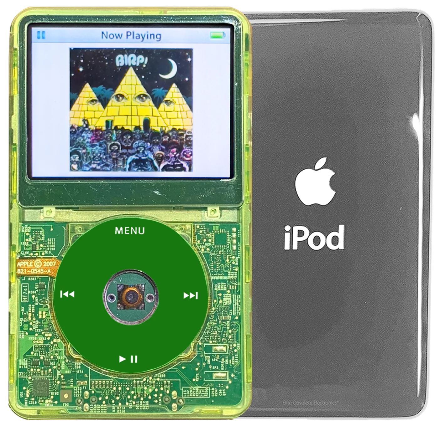 New Apple iPod Video Classic 5th & 5.5 Enhanced Green Crystal Plastic / Transparent / Green (Silver)