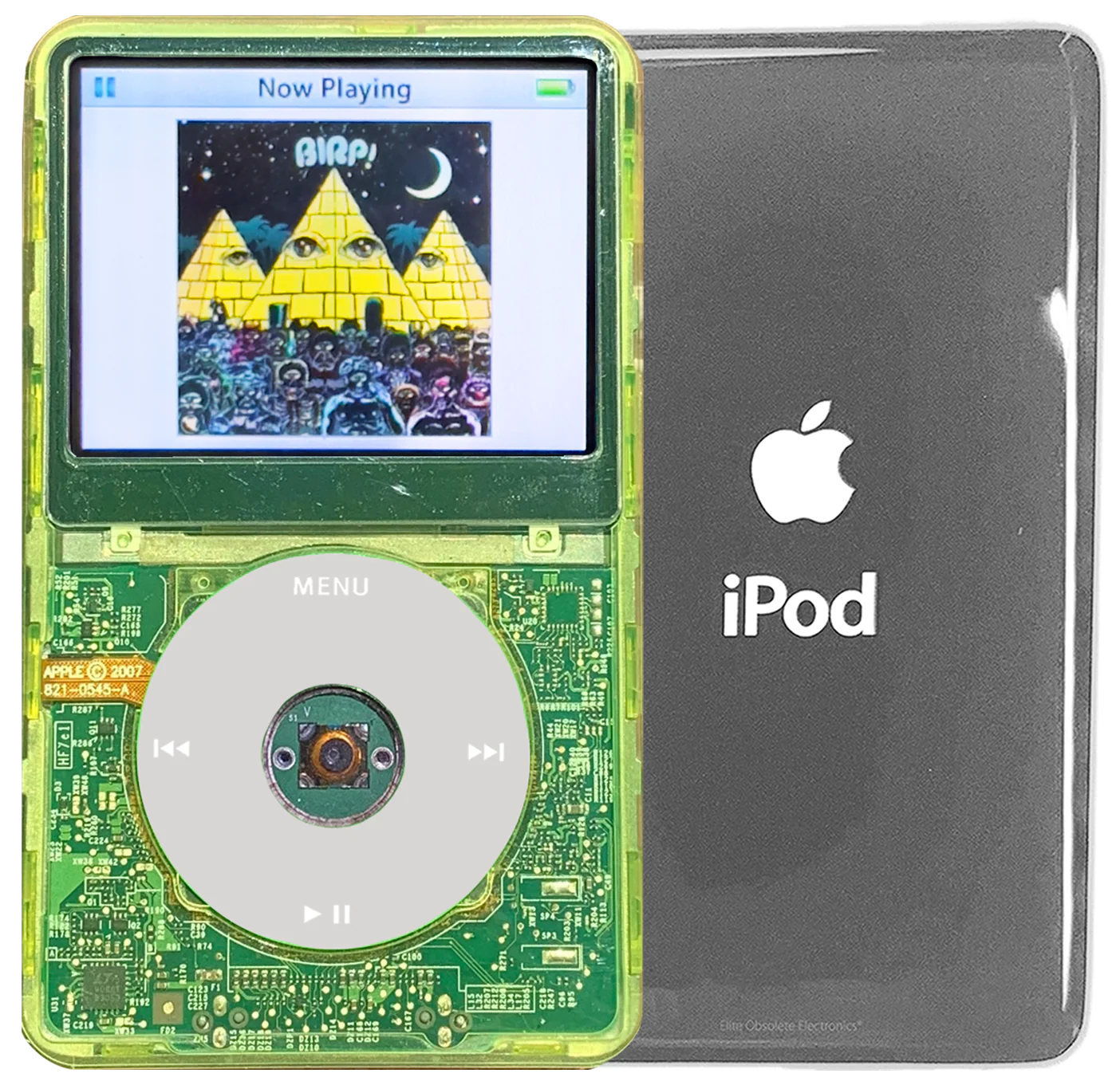 New Apple iPod Video Classic 5th & 5.5 Enhanced Green Crystal Plastic / Transparent / Grey (Silver)