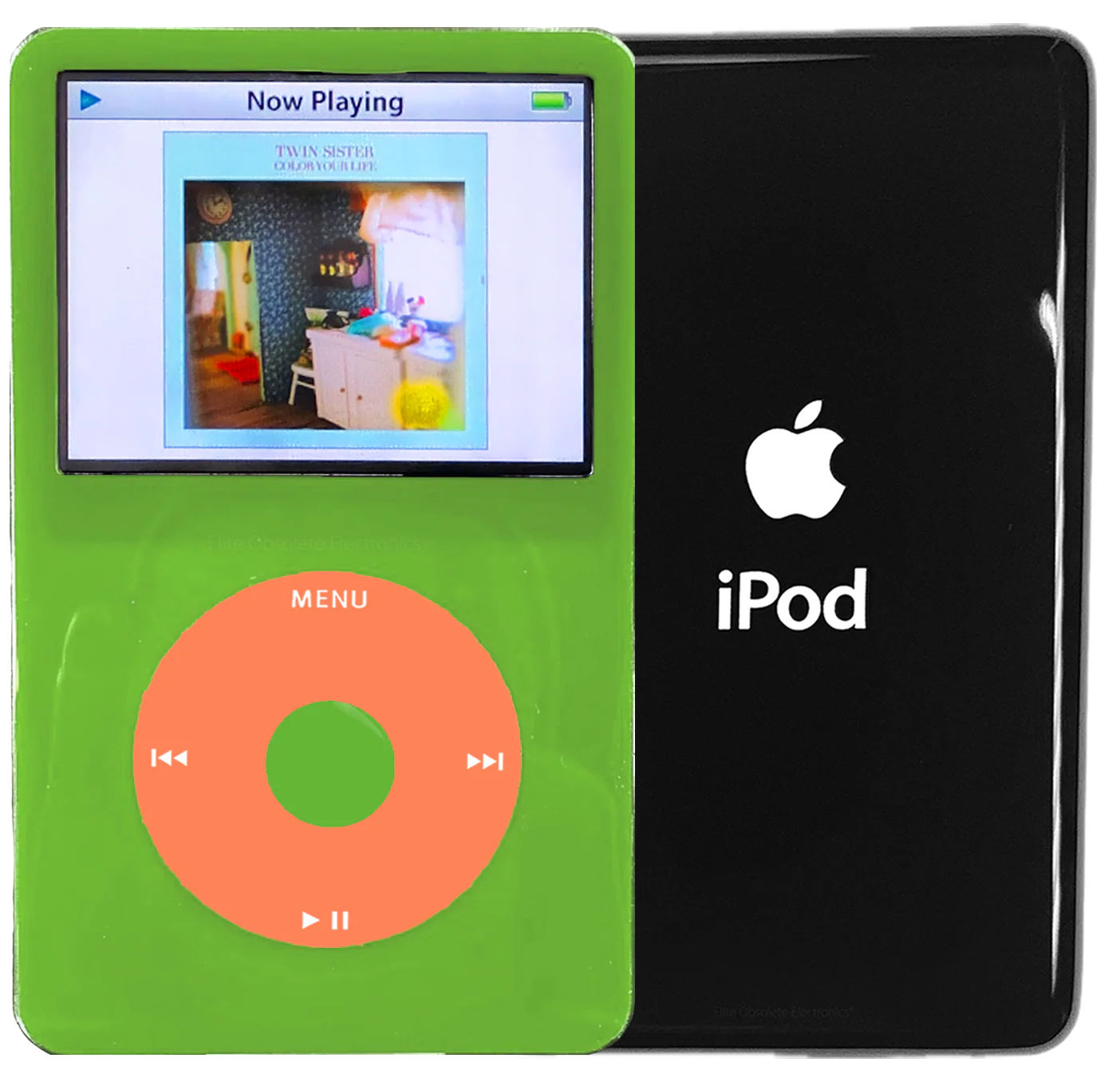 New Apple iPod Video Classic 5th & 5.5 Enhanced Green / Orange / Green (Black)