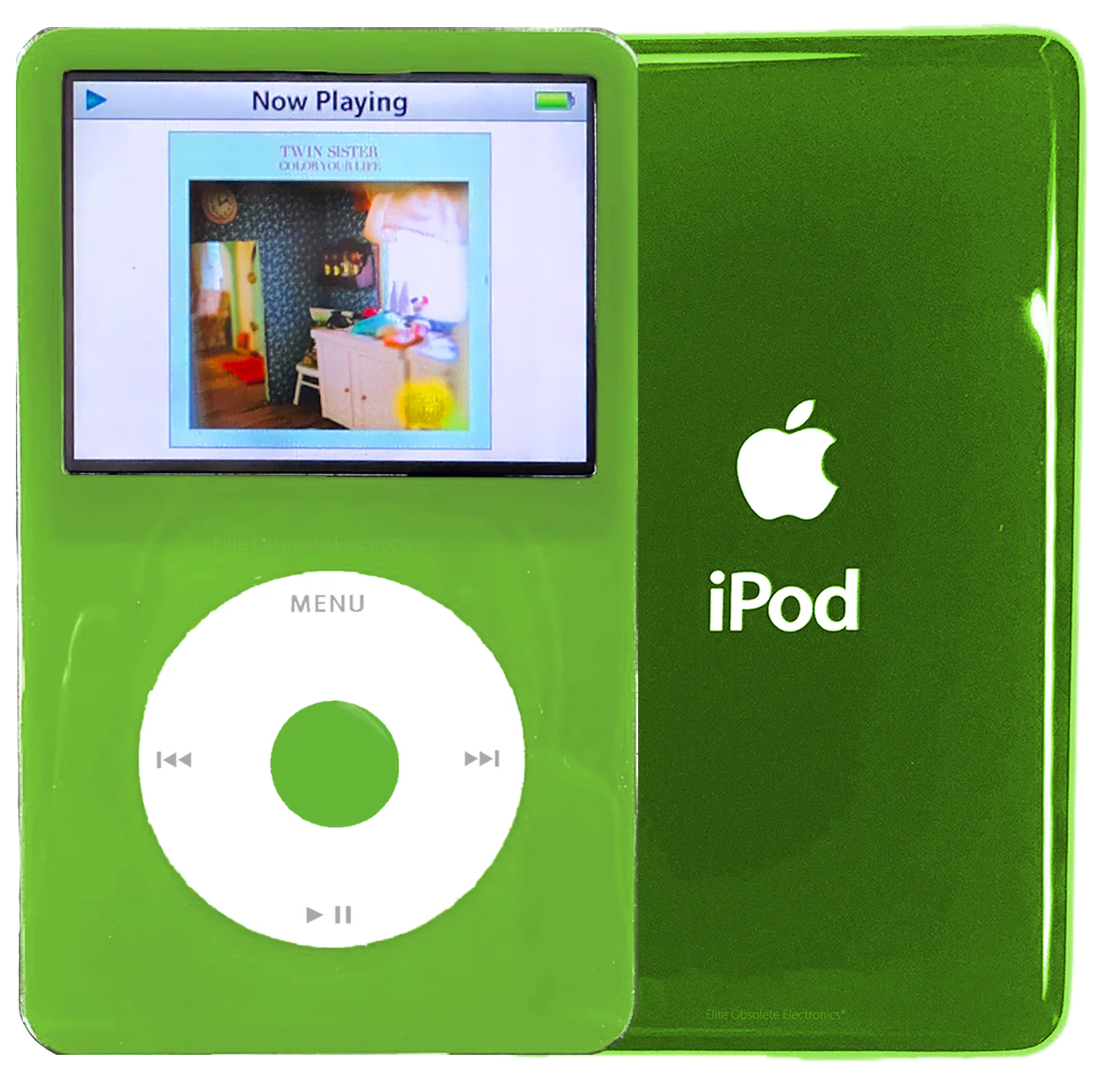 New Apple iPod Video Classic 5th & 5.5 Enhanced Green / White / Green (Toxic Green)