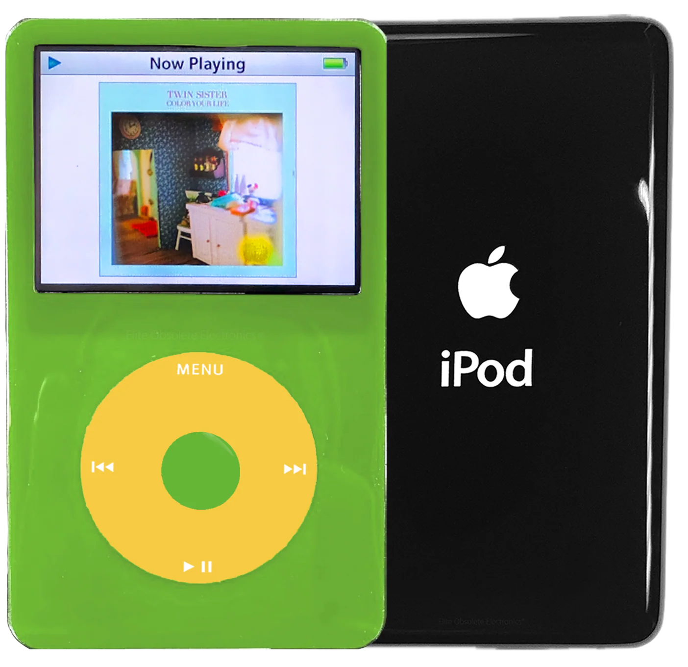 New Apple iPod Video Classic 5th & 5.5 Enhanced Green / Yellow / Green (Black)