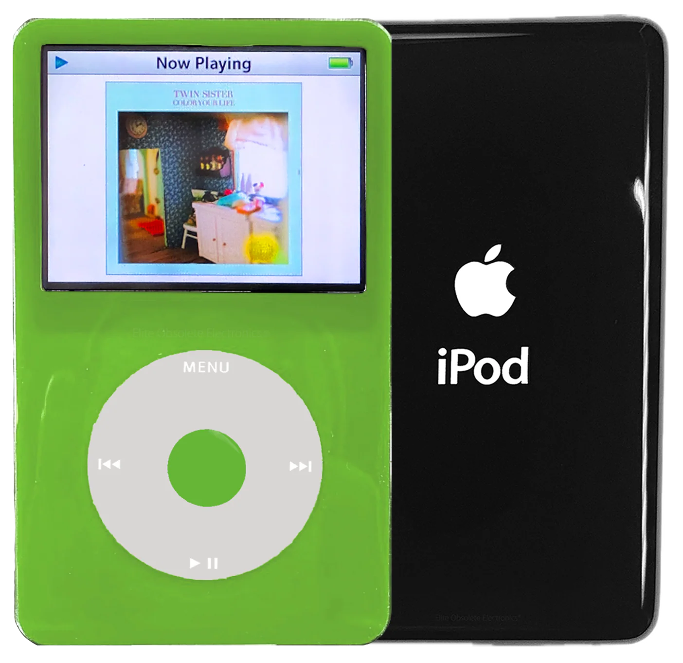 New Apple iPod Video Classic 5th & 5.5 Enhanced Green / Grey / Green (Black)