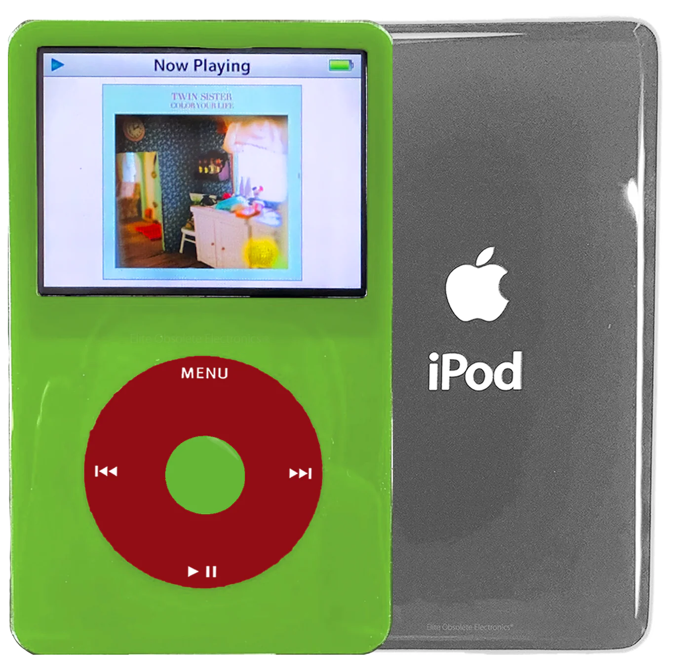 New Apple iPod Video Classic 5th & 5.5 Enhanced Green / Red / Green (Silver)
