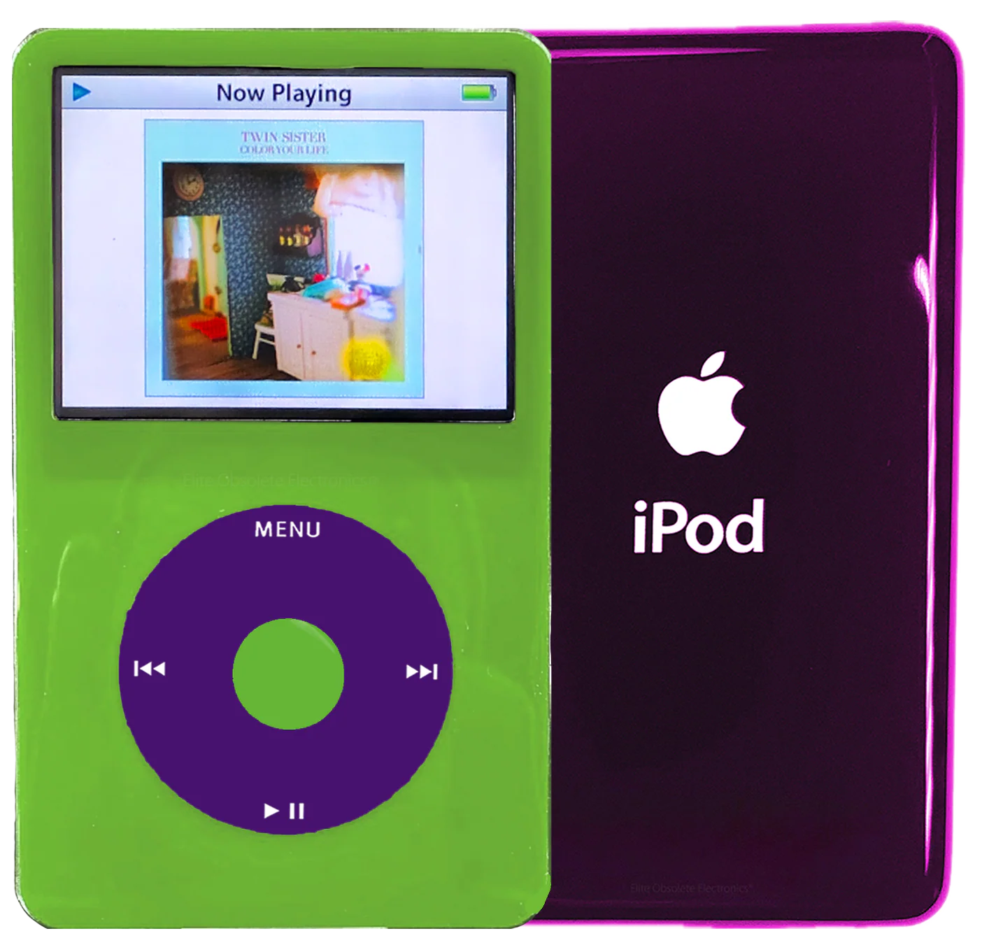New Apple iPod Video Classic 5th & 5.5 Enhanced Green / Purple / Green (Wine)