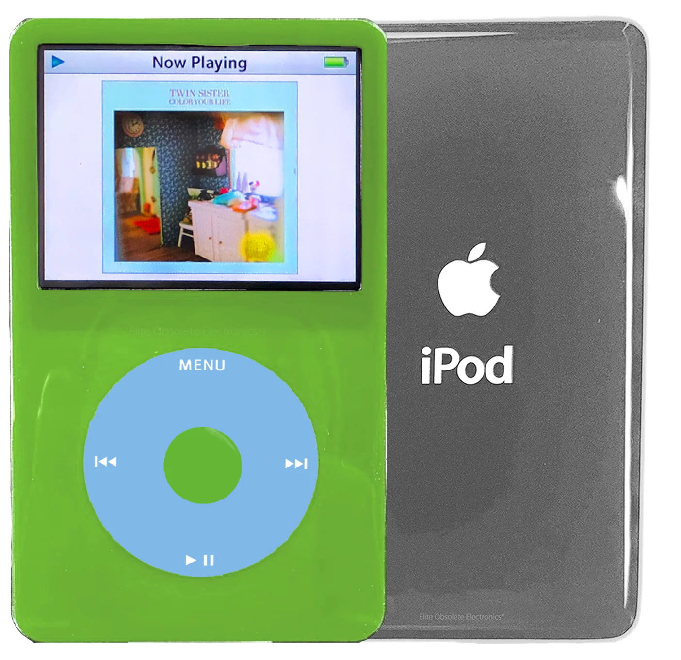 New Apple iPod Video Classic 5th & 5.5 Enhanced Green / Light Blue / Green (Silver)