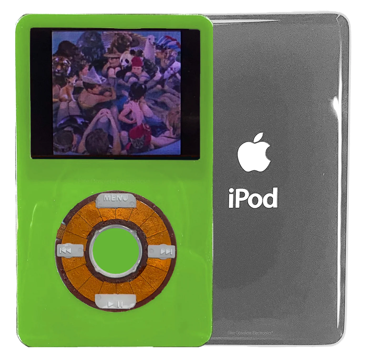New Apple iPod Video Classic 5th 5.5 Enhanced Green / Transparent / Green (Silver)