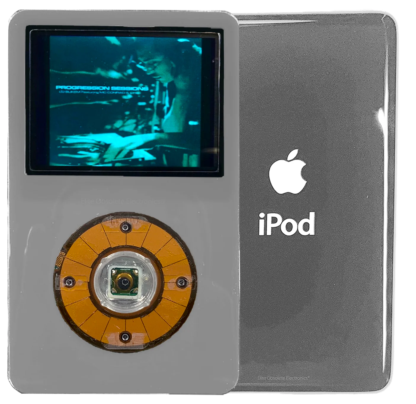 New Apple iPod Video Classic 5th 5.5 Enhanced Grey / Crystal Clear / Transparent (Silver)