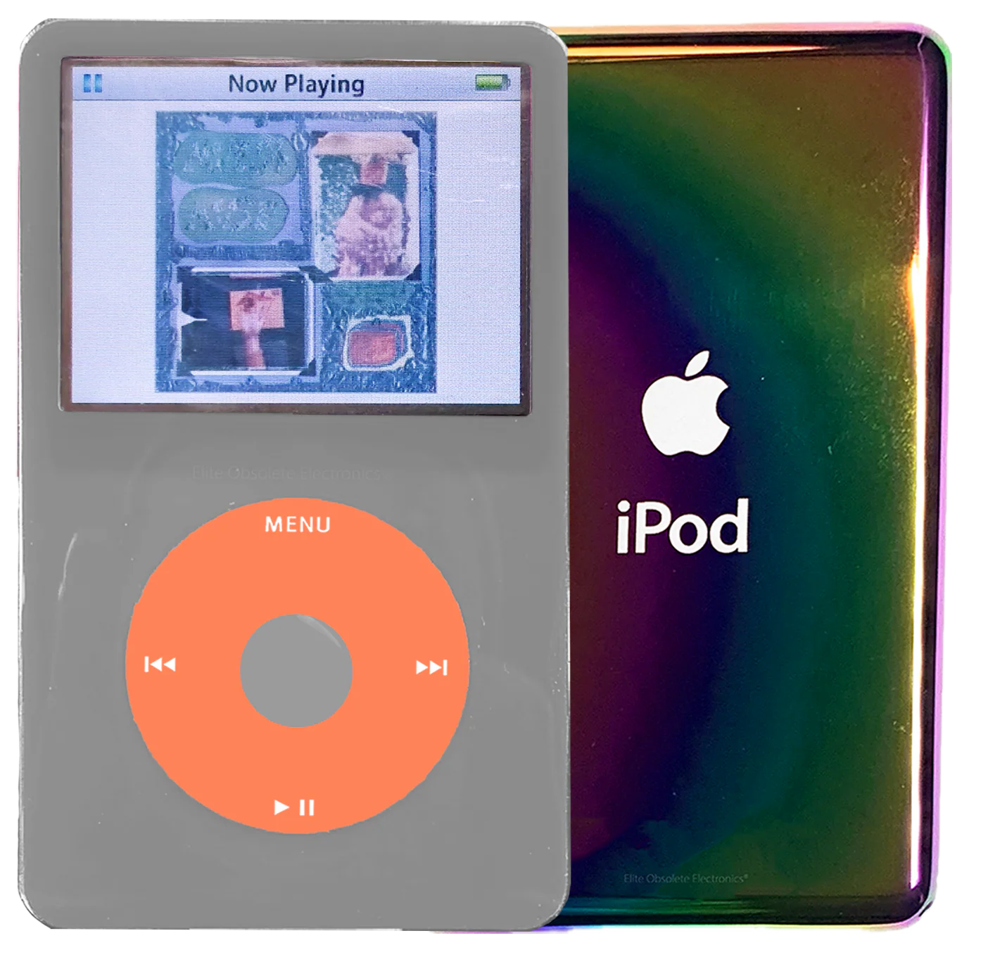 New Apple iPod Video Classic 5th & 5.5 Enhanced Grey / Orange / Grey (Rainbow)