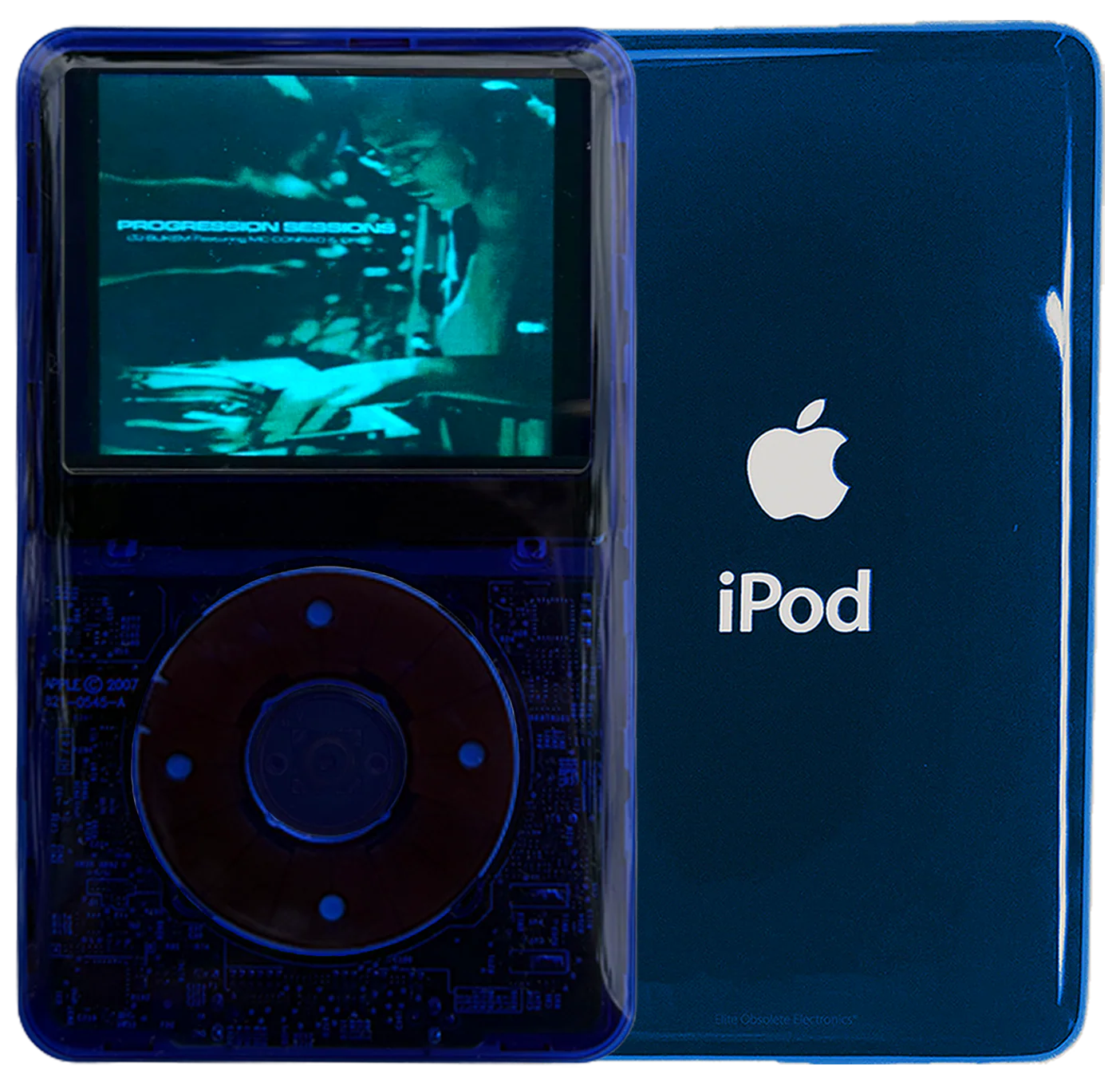 New Apple iPod Video Classic 5th & 5.5 Enhanced Indigo Crystal Plastic / Indigo Crystal Plastic / Indigo Crystal Plastic (Aqua)