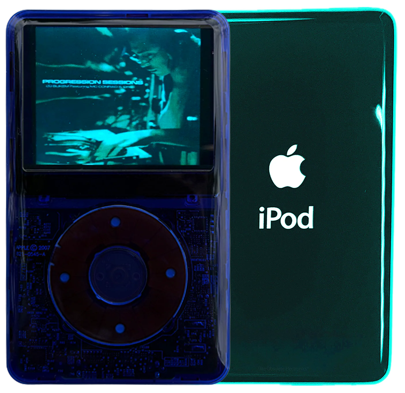New Apple iPod Video Classic 5th & 5.5 Enhanced Indigo Crystal Plastic / Indigo Crystal Plastic / Indigo Crystal Plastic (Pine Green)