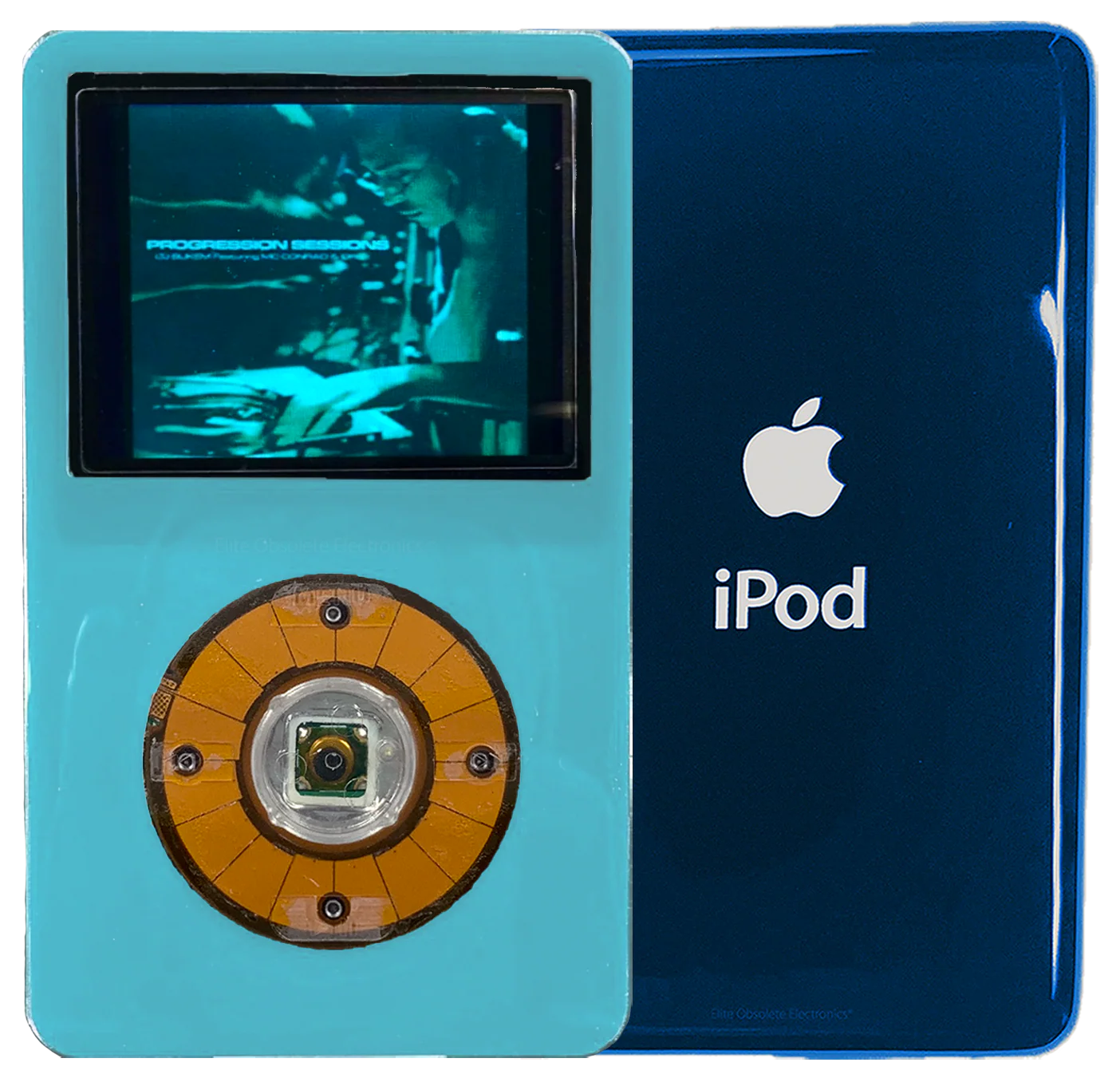 New Apple iPod Video Classic 5th 5.5 Enhanced Light Blue / Crystal Clear / Transparent (Aqua)