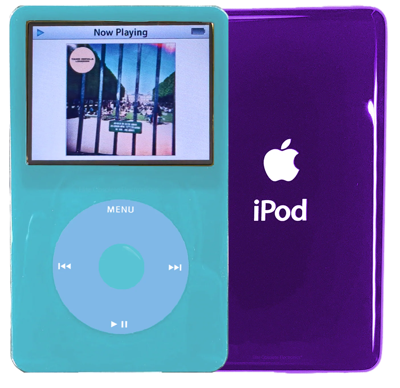 New Apple iPod Video Classic 5th & 5.5 Enhanced Light Blue / Light Blue / Light Blue (Midnight Purple)