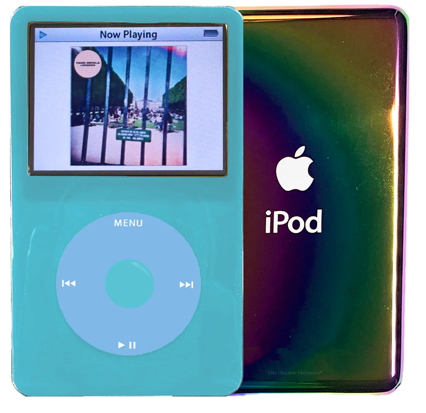 New Apple iPod Video Classic 5th & 5.5 Enhanced Light Blue / Light Blue / Light Blue (Rainbow)