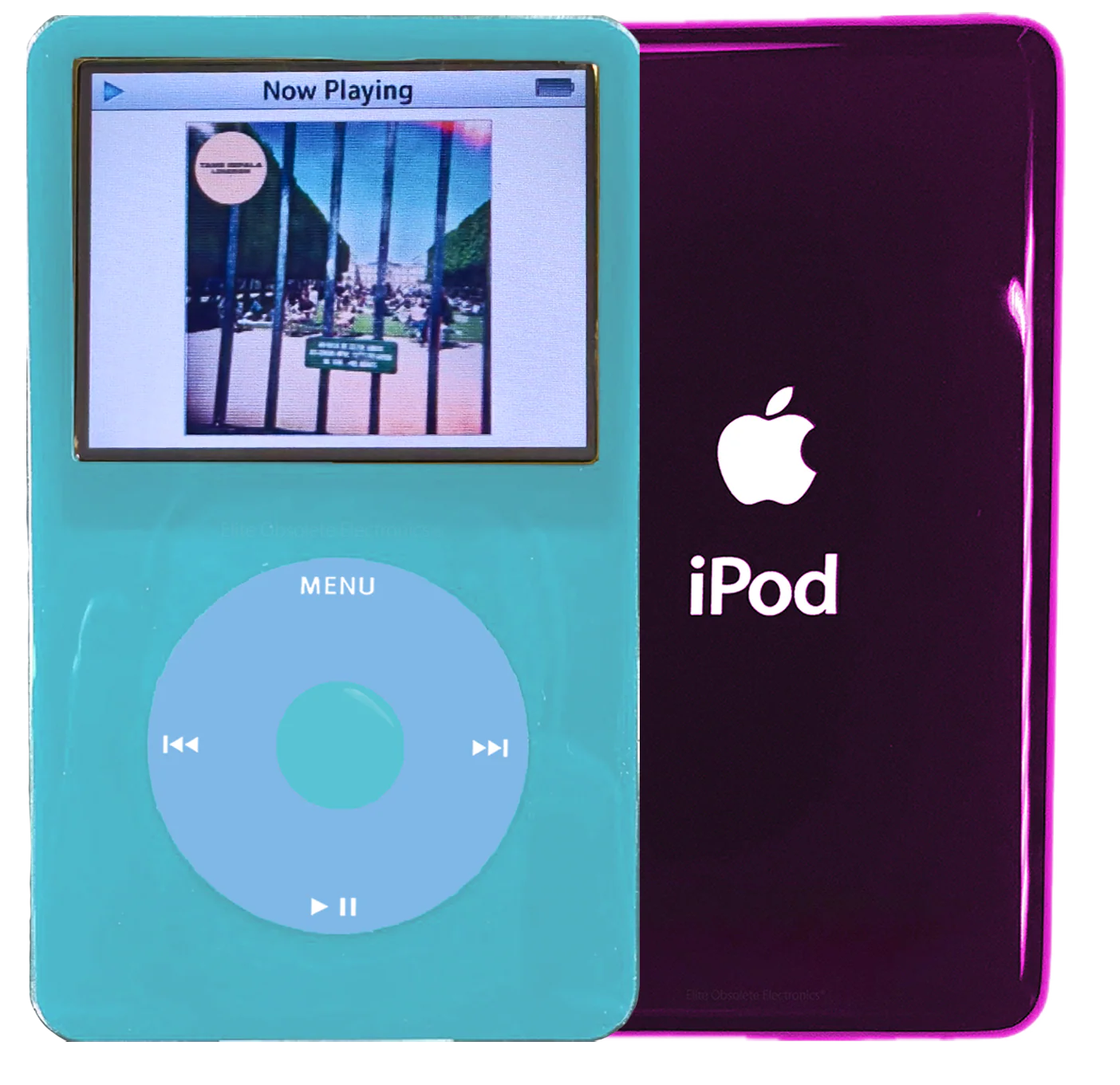 New Apple iPod Video Classic 5th & 5.5 Enhanced Light Blue / Light Blue / Light Blue (Wine)