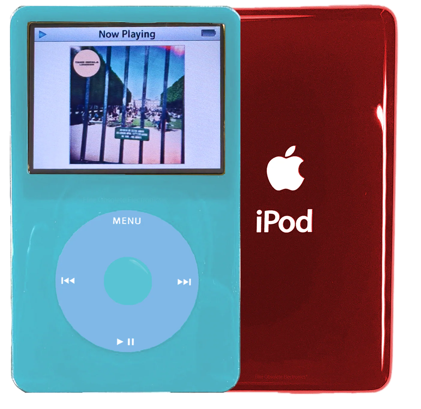 New Apple iPod Video Classic 5th & 5.5 Enhanced Light Blue / Light Blue / Light Blue (Sangria Red)