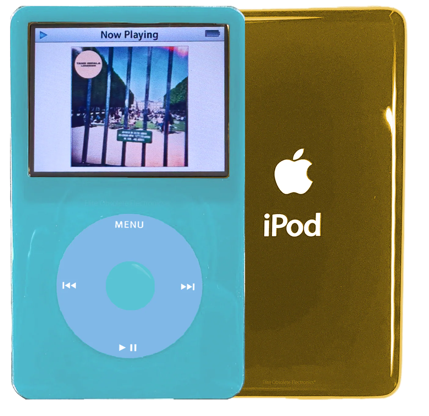 New Apple iPod Video Classic 5th & 5.5 Enhanced Light Blue / Light Blue / Light Blue (Gold)