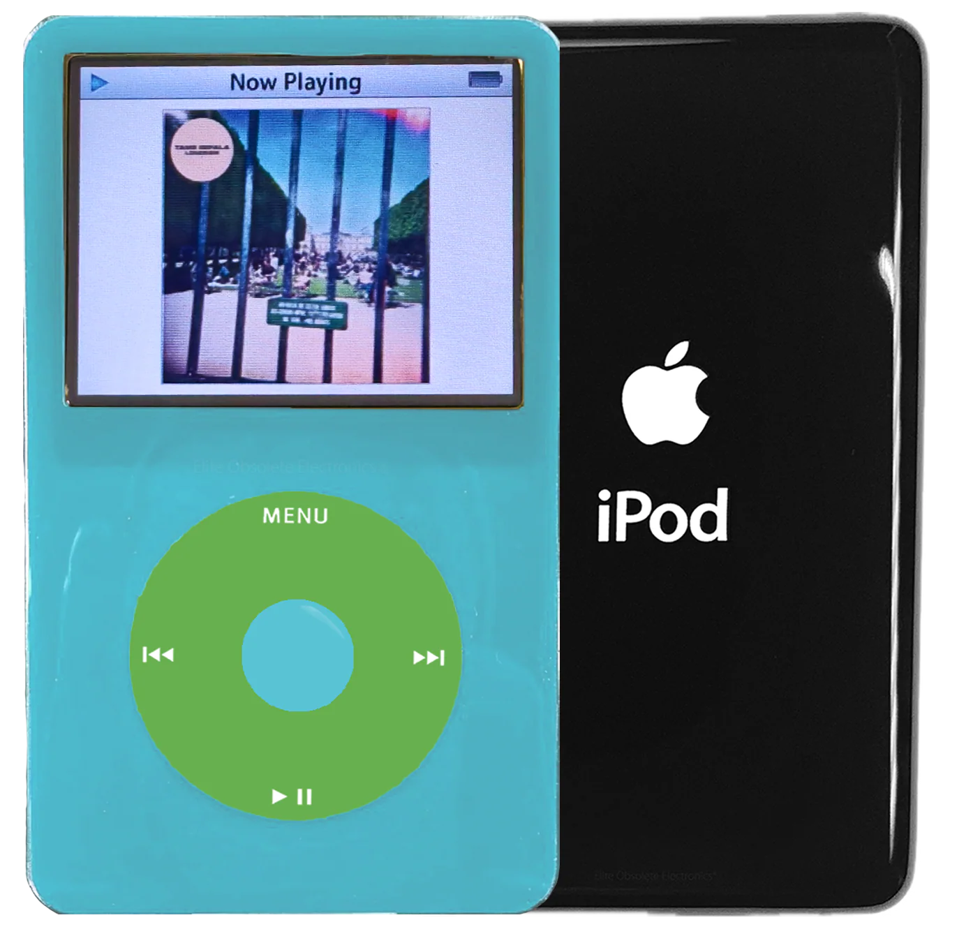 New Apple iPod Video Classic 5th & 5.5 Enhanced Light Blue / Light Green / Light Blue (Black)