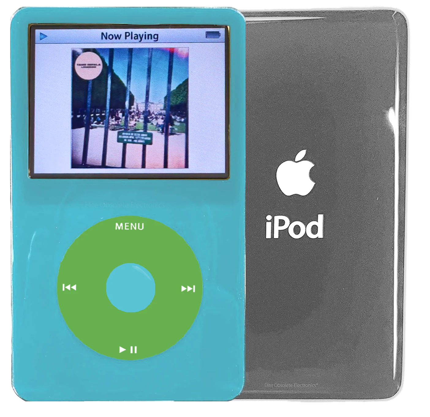 New Apple iPod Video Classic 5th & 5.5 Enhanced Light Blue / Light Green / Light Blue (Silver)