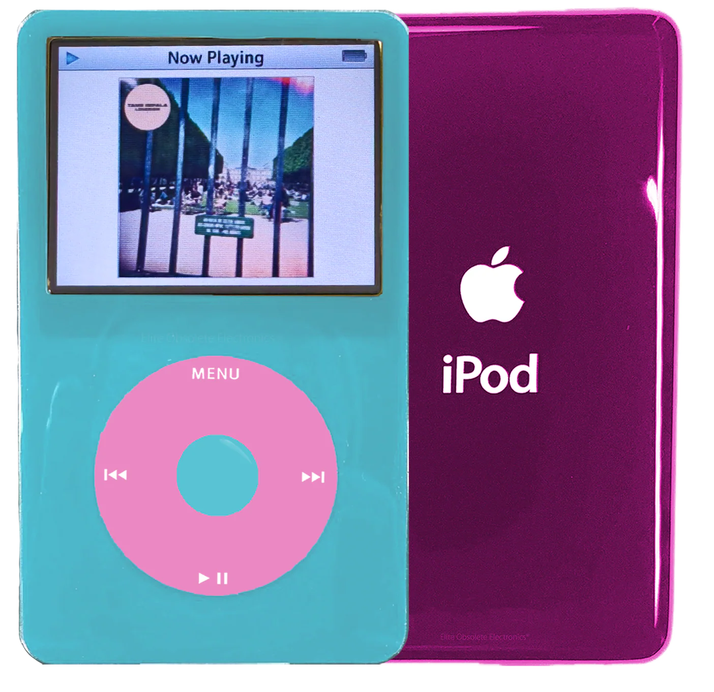 New Apple iPod Video Classic 5th & 5.5 Enhanced Light Blue / Light Pink / Light Blue (Hyper Pink)