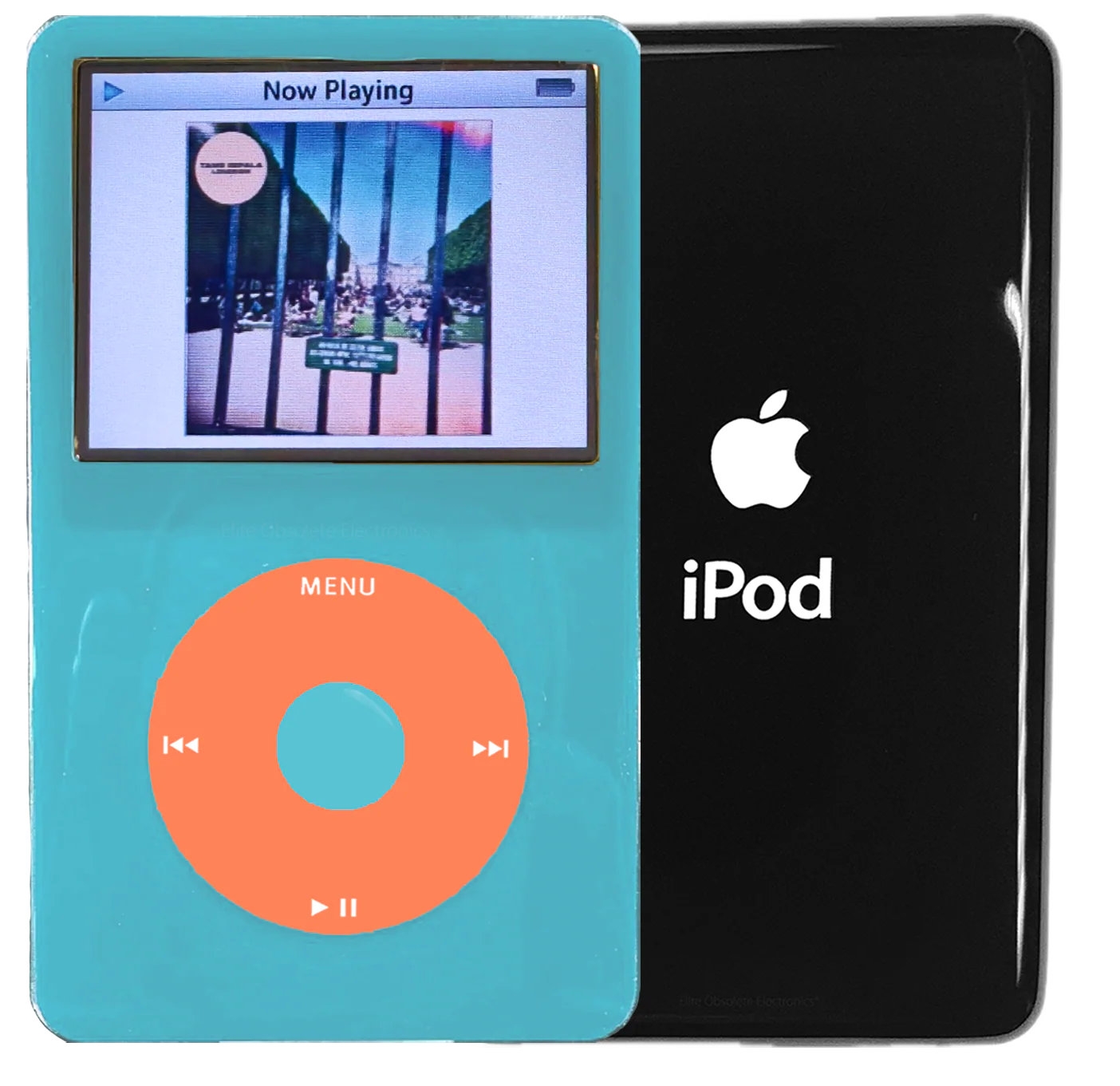 New Apple iPod Video Classic 5th & 5.5 Enhanced Light Blue / Orange / Light Blue (Black)